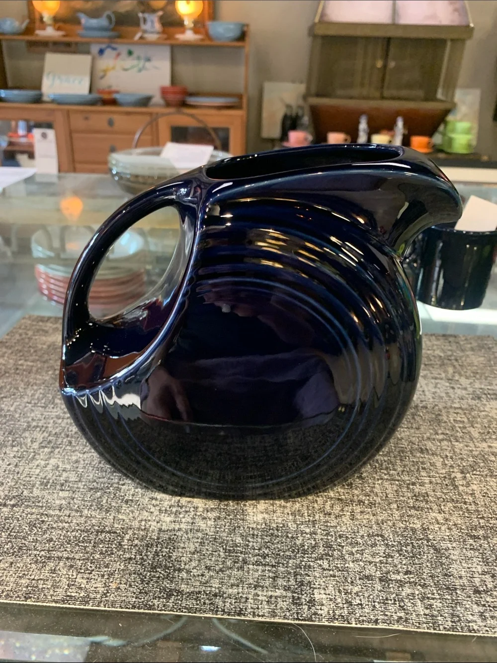 Fiesta Large Disc Pitcher Cobalt Blue Made in USA 67 oz